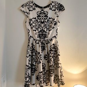 White and Black Dress